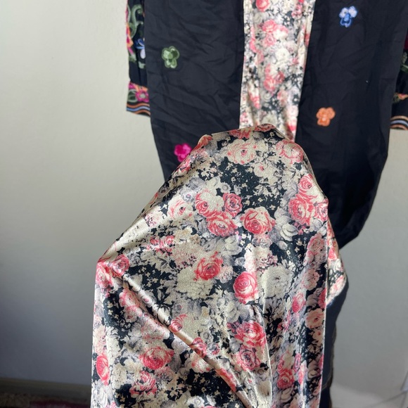 Aratta Silent Journey Embroidered Long Sleeve Maxi Shirt Dress Size Medium - Picture 9 of 12